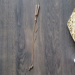 Fossil Adjustable Lariat Necklace with Matching Earrings